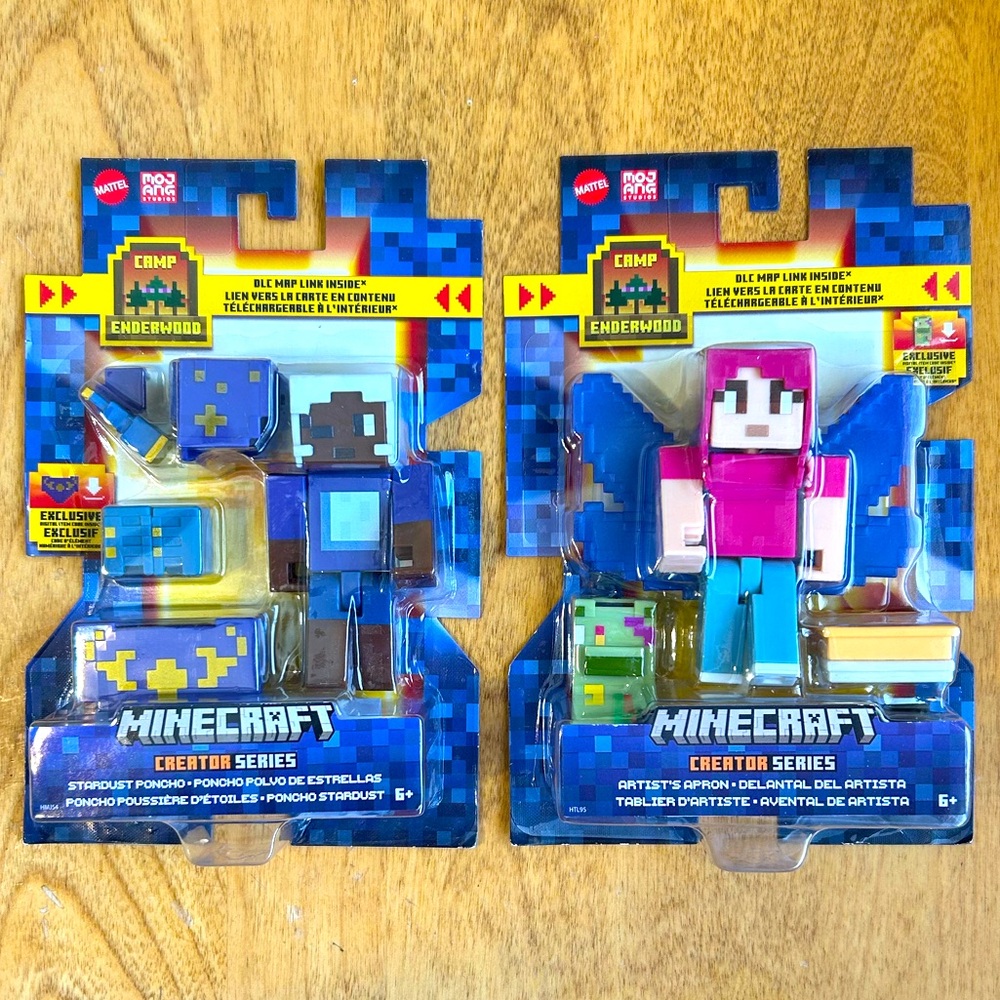 Minecraft Creator Series Action Figures: Stardust Poncho & Artist’s Apron.